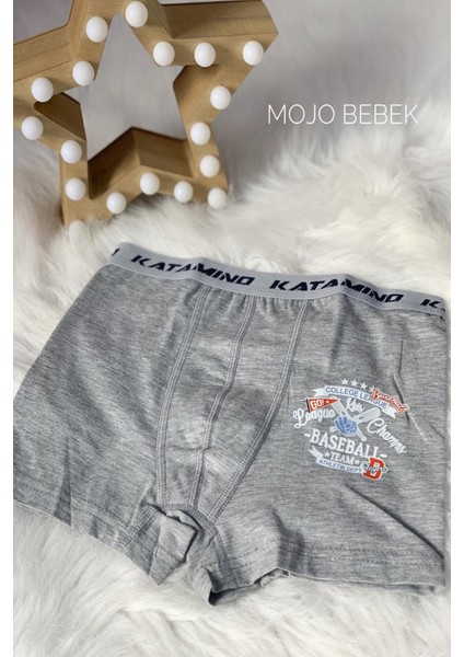 Erkek Çocuk Baseball Atlet Boxer Takım K128216 Gri