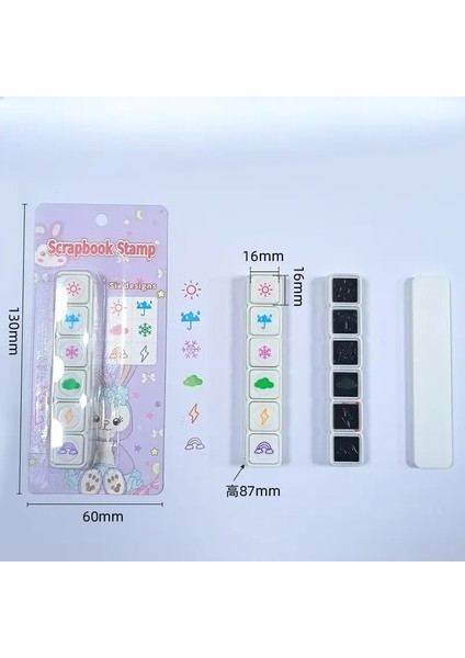 Kawaii Pullar Sanat Için Scrapbooking Kırtasiyesi Için Dekoratif Damgalar Dıy Crafts Albüm Dergisi Plannercolor: Hava Durumu Desenleri (Yurt Dışından)