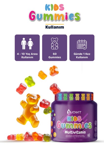 Gummies Multivitamin Kids 60 Çiğnenebilir Form fiyatları