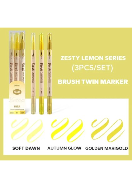 Su Bazlı Çift Uçlu Fırça Işaretleri, Ince ve Fırça Uçlu Sanat Işaretleri, Yetişkin Renklendirme Için Çift Uç Kalemler: Nocturne Gülleri (Yurt Dışından)