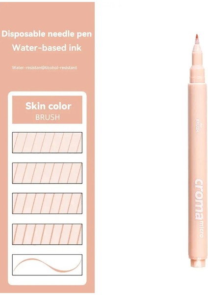 Micron Liner Fineliner Kalem 0.05 0.03 0.1 0.5 Fırça Uçu Siyah Kahverengi Fineliner Çizim Manga Çizim Kalemi Renk Kroki Kırtasiye Renk: 1 Pc Br Cilt (Yurt Dışından)