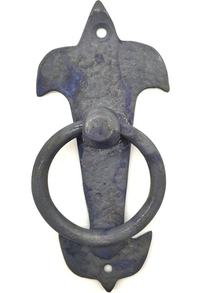 Antika Tarz Dekoratif Pirinç Lale Kapı Halkası - 165X70MM, Oksit - Lisinya