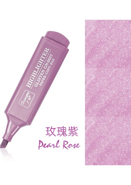 Metalik Vurgulayıcı Kalem Ince Parıltı Vurgulayıcı Işaretleyiciler Not Alma ve Günlüğe Kaydetme Malzemeleri Renk: 1 Parça Renk 6 (Yurt Dışından)