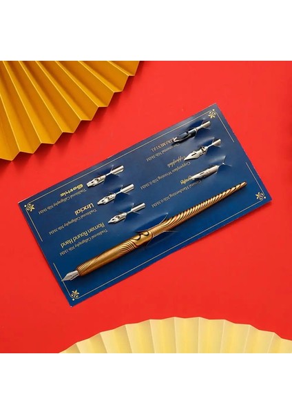 Kaligrafi Dip Kalemi Tutucu+6 Nıbs Yazı Için Çizim Çizim Kiti Çeşme Kalem Kırtasiye Malzemeleri (Yurt Dışından)