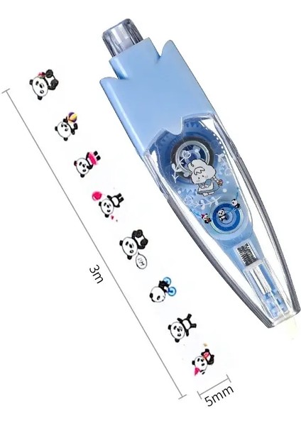 Sevimli Çizgi Düzeltme Kaseti Güzel Kawaii Hayvan Kek Kız Desen Düzeltme Kaseti Öğrenci Dey Decro Scrapbook Journal Renk: Ayı (Yurt Dışından)