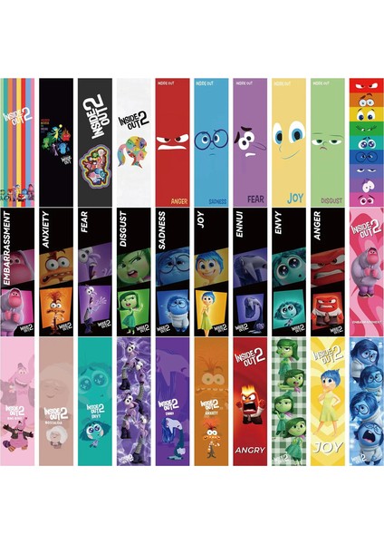 30PCS Disney Inside Out Bookmark Sevimli Karikatür Oyuncak Kitap Markalar Okuma Tedarik Hayranları Koleksiyonu Hediyeleri Okul Kırtasiye Sarf Malzemeleri: 30 Pcs Tümü (Yurt Dışından)