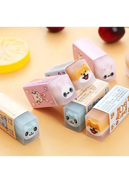 6 Adet Sevimli Çocuk Hayvan Silgileri Eğlence Masası Evcil Hayvanlar Için Jöle Silgi Kawaii Kırtasiye Okul Malzemeleri Ödül Hediyeleri Parti Favorscolor: 6pcs (Yurt Dışından)