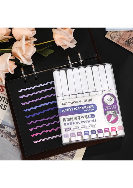 9 Pcs/set Düz Sıvı Akrilik Büyük Kapasiteli Yumuşak Kafa Boyama Markeri Kalem Yaratıcı Diy Journal Öğrenci Malzemeleri Kırtasiye Renk: Mkb-Zysdrl-03 (Yurt Dışından)