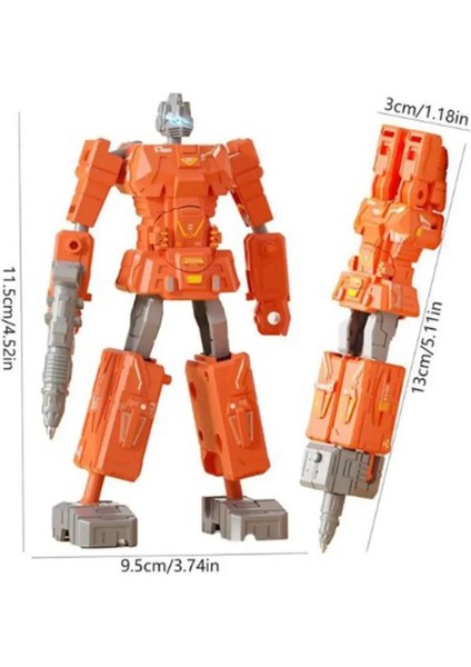 Dirençli Robot Deformasyon Kalemi Portatif Toksik Olmayan Abs Okul Ofis Malzemeleri Kırtasiye Jel Kalem Çocuk Renk: Portakal (Yurt Dışından)