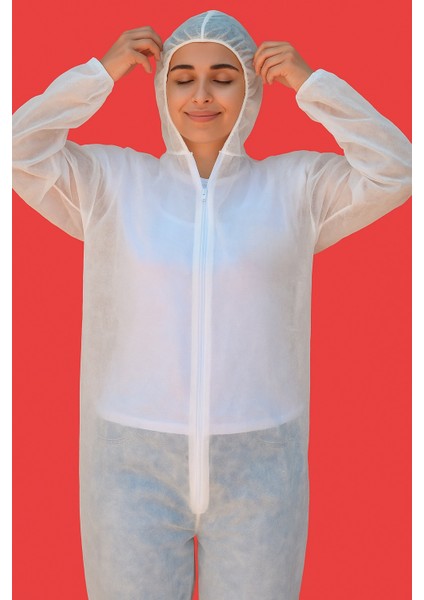 White Guard(20 Li Paket) Tek Kullanımlık Beyaz 25 Gr. Nonwoven Tela Tulum,kullan At Tulum fiyatları