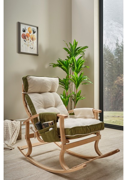 Relax Lüx Ahşap Çift Minderli Çift Cepli Sallanan Sandalye Çift Taraflı Sallanan Koltuk Tv Koltuğu fiyatları