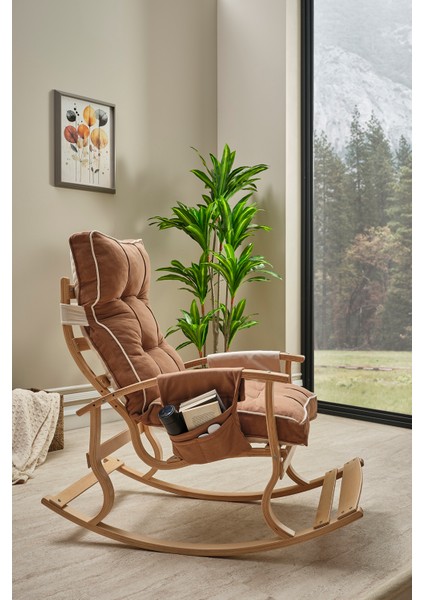 Relax Lüx Ahşap Çift Minderli Çift Cepli Sallanan Sandalye Çift Taraflı Sallanan Koltuk Tv Koltuğu modelleri