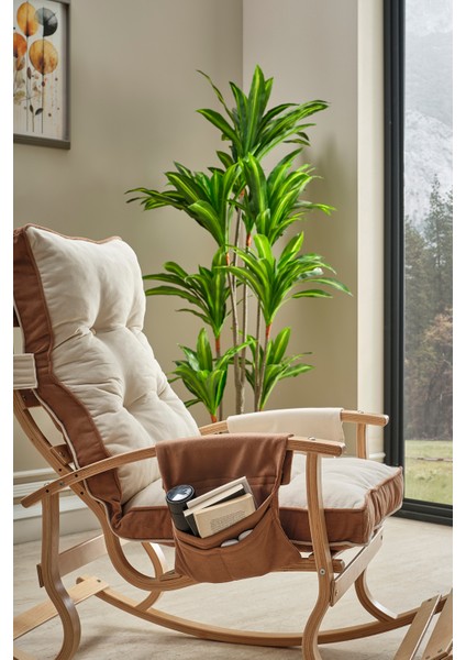 Relax Lüx Ahşap Çift Minderli Çift Cepli Sallanan Sandalye Çift Taraflı Sallanan Koltuk Tv Koltuğu fırsatları