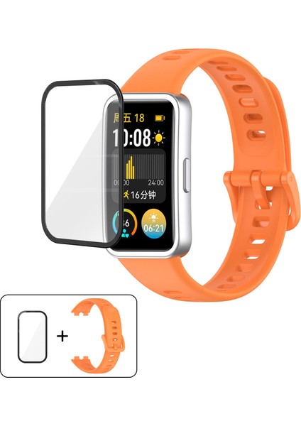 Huawei Band 9/9 Nfc Için Filmli Silikon Saat Kayışı (Yurt Dışından)