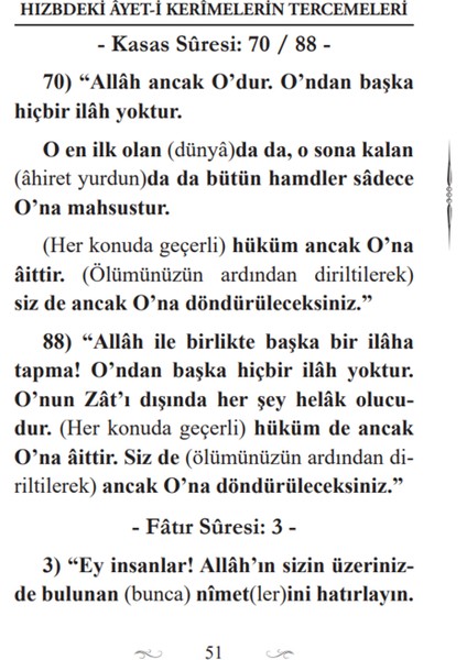 Kuranı Kerimde Geçen Otuz Yedi Tehlilat modelleri