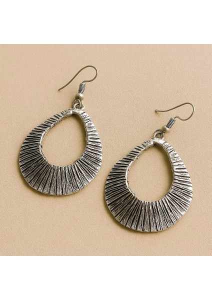 Rölyef Damla Şekilli Kadın Küpe Çift Adet Gümüş Kaplama El Yapımı Küpe fiyatları