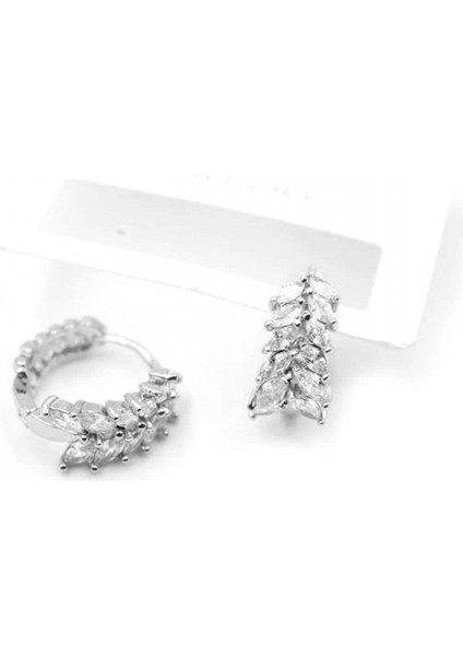 Ieg Taşlı Halka Küpe - Gümüş fiyatları