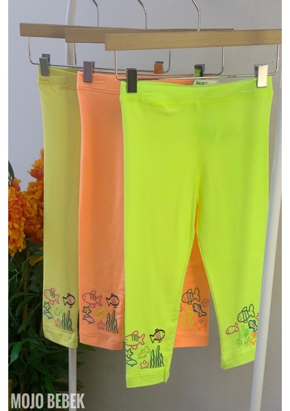 Kız Çocuk 1-5 Yaş Balık Desenli Tayt 9226 Sarı fırsatları