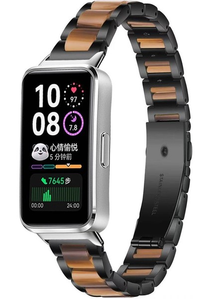 Huawei Band 10 / 9 / 8 Için Metal Reçine Kayış (Yurt Dışından)