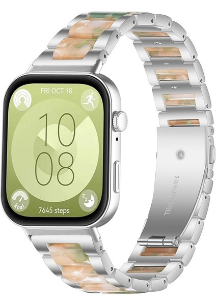 Huawei Watch Fit4 / Fit4 Pro / Fit3 Için Metal Reçine Kayış (Yurt Dışından)