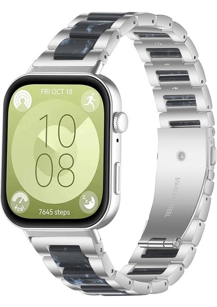 Huawei Watch Fit4 / Fit4 Pro / Fit3 Için Metal Reçine Kayış (Yurt Dışından)