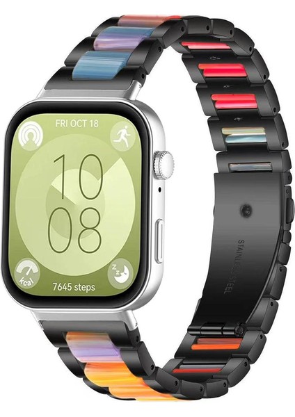 Huawei Watch Fit4 / Fit4 Pro / Fit3 Için Metal Reçine Kayış (Yurt Dışından)