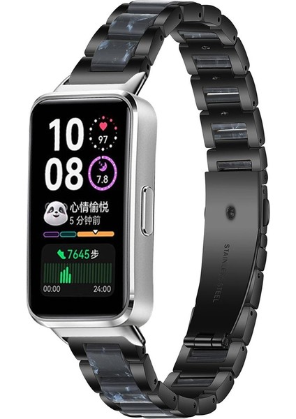 Huawei Band 10 / 9 / 8 Için Metal Reçine Kayış (Yurt Dışından)