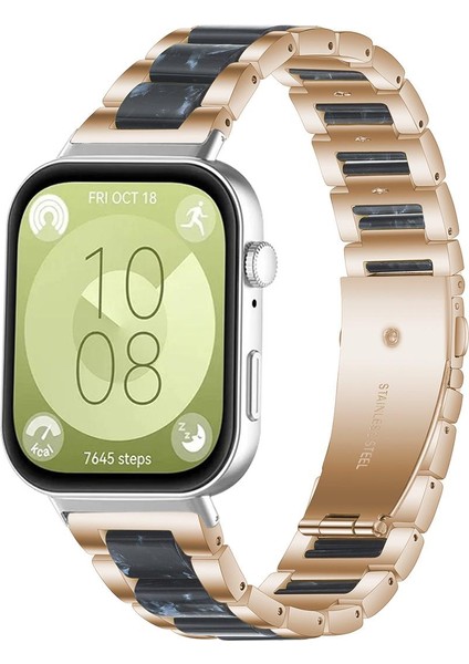 Huawei Watch Fit4 / Fit4 Pro / Fit3 Için Metal Reçine Kayış (Yurt Dışından)