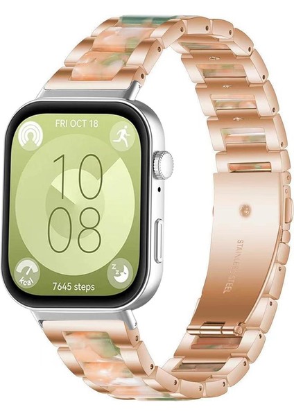 Huawei Watch Fit4 / Fit4 Pro / Fit3 Için Metal Reçine Kayış (Yurt Dışından)