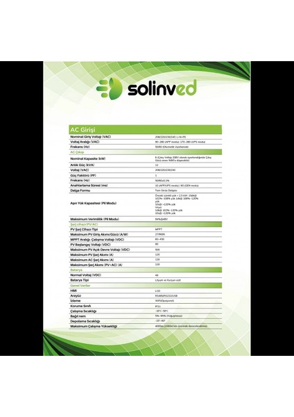 Gordion Serisi 6kw 48V Mppt Off-Grıd Inverter modelleri