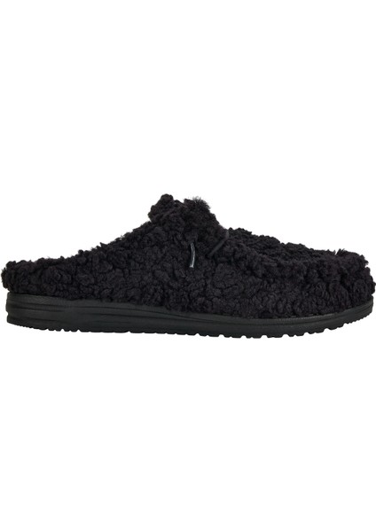 Yün Siyah Erkek Günlük Ayakkabı Wally Slipper