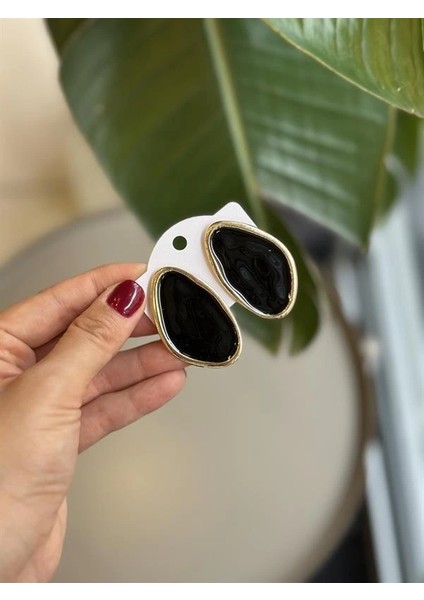 Taşlı Küpe - Siyah fiyatları