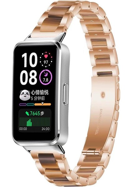 Huawei Band 10 / 9 / 8 Için Metal Reçine Kayış (Yurt Dışından)