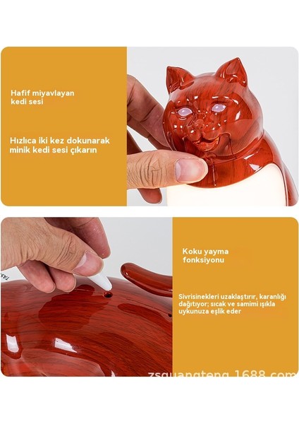 Başucu Yatak Odası USB Kedi Süsleri Dekoratif Gece Işığı (Yurt Dışından) fırsatları