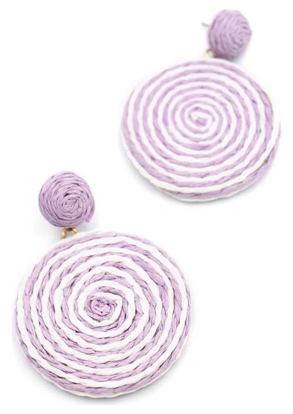 Kumaş Sarmal Küpe - Mor fiyatları