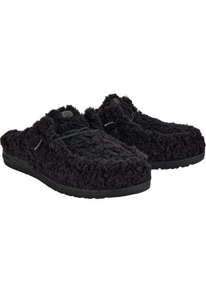Yün Siyah Erkek Günlük Ayakkabı Wally Slipper modelleri