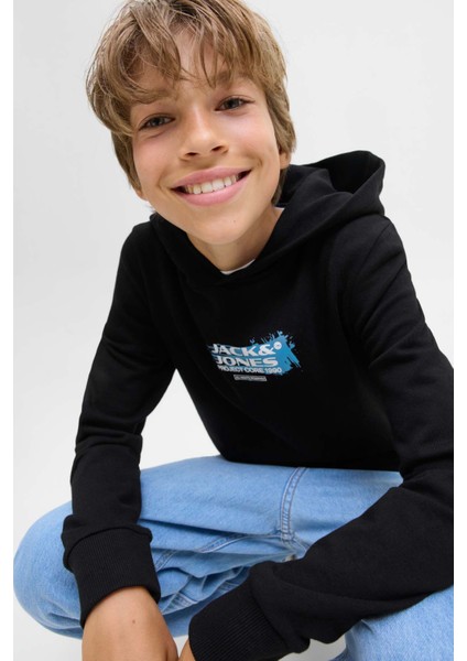 Jcocondor Sweat Hood Fst Siyah Erkek Çocuk Sweatshirt