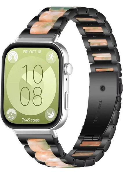 Huawei Watch Fit4 / Fit4 Pro / Fit3 Için Metal Reçine Kayış (Yurt Dışından)