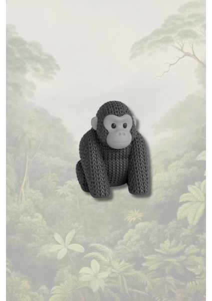 Örgü Desenli Goril Figürlü Anahtarlık – Çanta ve Anahtar Aksesuarı