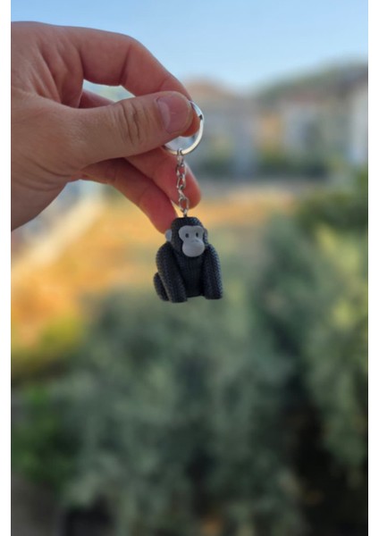 Örgü Desenli Goril Figürlü Anahtarlık – Çanta ve Anahtar Aksesuarı modelleri