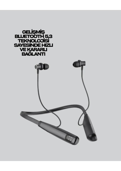 Y12 Bluetooth Boyun Bantlı Kulaklık – 100 Saat Pil, Bluetooth 5.3, Dokunmatik Kontrol indirimleri