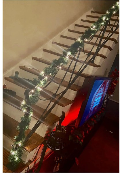 Yılbaşı Dekoratif Garland Çam Dalı 5 Metre Pilli LED Işık Garland fiyatları