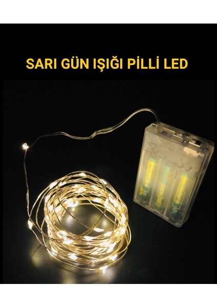 Yılbaşı Dekoratif Garland Çam Dalı 5 Metre Pilli LED Işık Garland modelleri