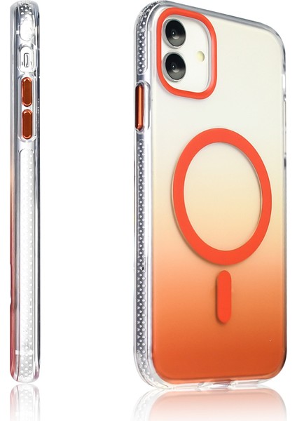 Iphone 11 Uyumlu Kılıf Magsafe Sarj Destekli Renk Geçişli Transparan Kapak modelleri