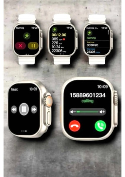 Suya ve Toza Dayanıklı 45 mm Akıllı Saat Bildirim ve Cevapsız Çağrı Görüntüleme modelleri