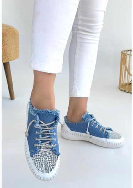 Enber Mavi Kot Bağcıklı Spor Ayakkabı - Lisinya modelleri