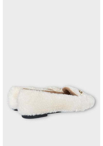 Yumuşak Peluş Ses Yapmaz Hafif Taban Kadın Ev Babeti Panduf Beyaz indirimleri