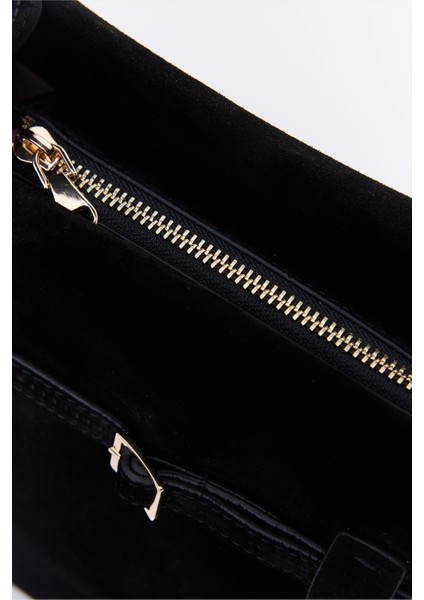 Suvea Siyah Süet Hakiki Deri Omuz Çantası indirimleri