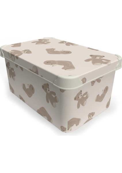 Ayıcık Figürlü Oyuncak Kutusu - Renkli - 10 Lt