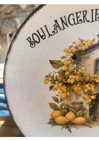 Limon Desenli 30 cm Çapında Duvar Tabağı modelleri